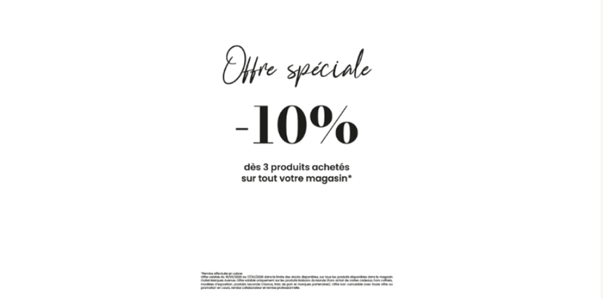 Offre spéciale : -10% dès 3 produits achetés !