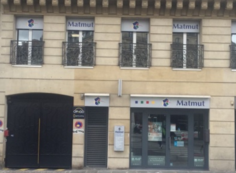 Devanture agence Matmut Paris 1 Rue de La Pépinière