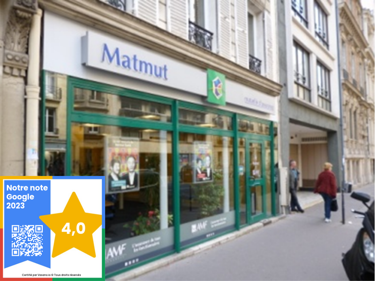 Devanture agence Matmut Paris 55 Bis Rue Jouffroy d'Abbans