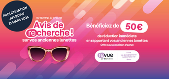 Avis de recherche sur vos anciennes lunettes