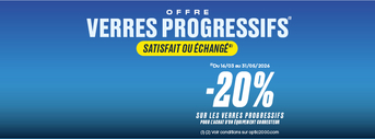 OFFRE VERRES PROGRESSIFS 