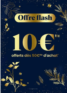 💫 Offre Flash – 10 € offerts dès 50 € d’achat