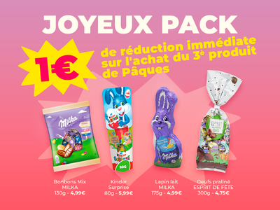 🐣 Joyeux Pack dans vos supérettes Api ! 🍫